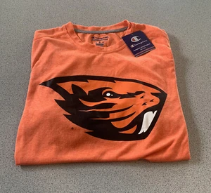 Nwt Champion Oregon State Beavers Logo T-shirt Mens Size Large Orange SK2 - Picture 1 of 7