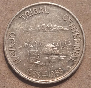 1968 Navajo Tribal Centennial 1 ounce Silver Round .999 Fine Nation coin 1 Oz - Picture 1 of 7