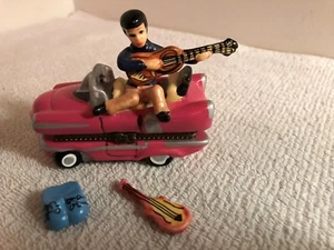 Very Rare - Elvis Presleys Pink Cadillac Trinket Box w/Guitar & Blue Suede Shoes - Picture 1 of 12