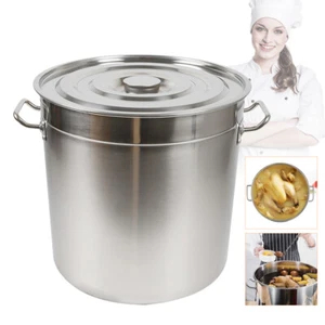 30/50/70 Liter Gastronomie Kochtopf Kochtopf Suppentopf Mit Edelstahl Deckel - Bild 1 von 47