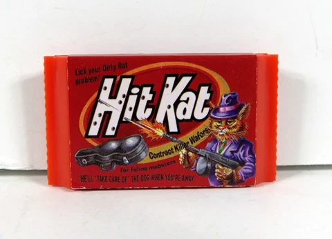 Worlds Smallest Wacky Packages Minis 3D Series 1 Hit Cat Figure NEW Cover