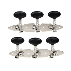 Set of 2 pcs Classical Guitar Chrome Machine Heads Tuners Tuning Peg 3+3 In lINE - Picture 1 of 5
