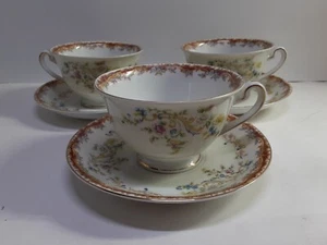 Set of 3~ Vintage Imperial China Cup & Saucer Sets~ Made in Japan~ Floral Design - Picture 1 of 6