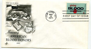 JH 1425 American Blood Donors ArtCraft pencil address erased  FDC