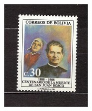 37167) BOLIVIA 1988 MNH** St. John Bosco 1v Scott# 771 Don Bosco