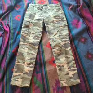 J.Crew sz 28 Cargo Camo Toothpick Pants stretchy multi color  - Picture 1 of 8