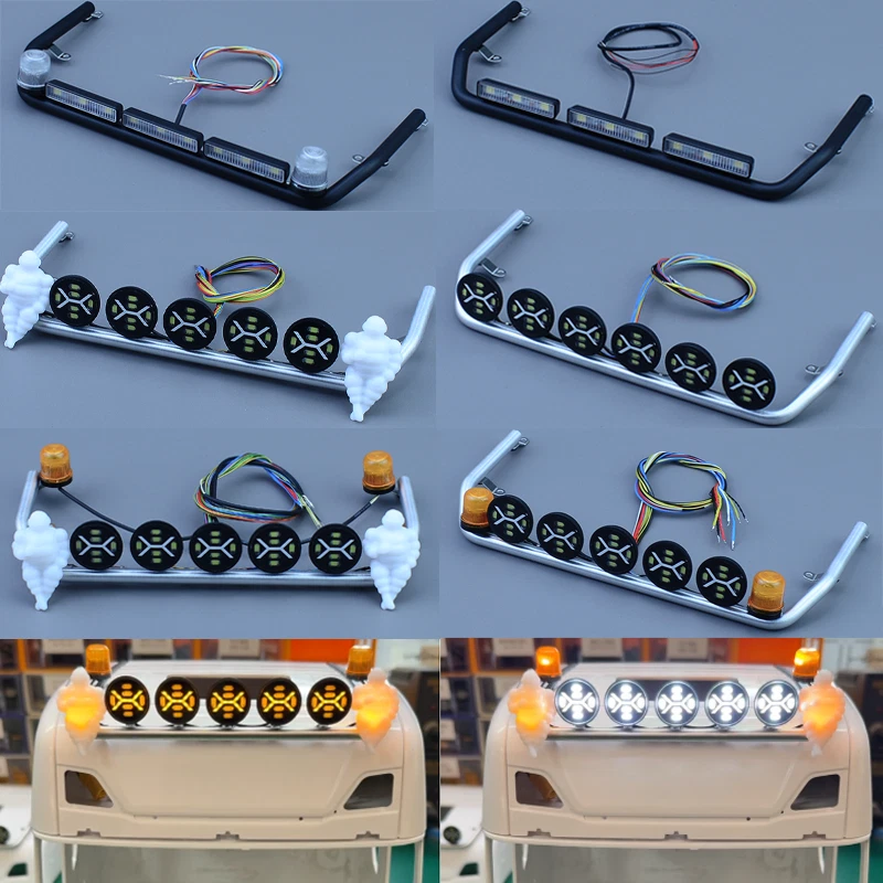 LED Roof Lights Rotating Lamp for 1/14 Tamiya RC Truck SCANIA 770S Volvo MAN Car - Image 1 of 4