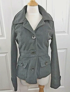 Jack Damen Jacke Mantel mit Kapuze grau mittel gefüttert - Bild 1 von 5