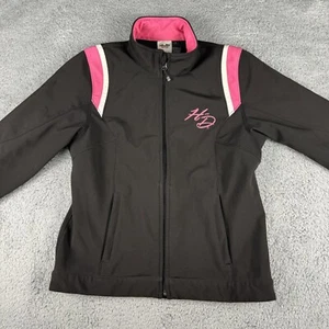 Harley-Davidson Magnolia Packable Jacke Damen Medium Schwarz Full Zip Wasserdicht - Bild 1 von 16