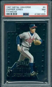 1997 Metal Universe Titanium #4 Chipper Jones PSA 7 Braves  (1655) - Picture 1 of 2