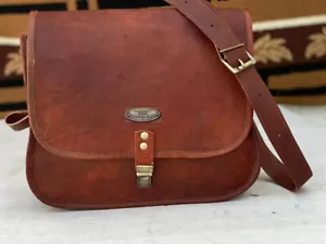 Bolso de mano de hombro genuino de cuero de 13" Bolso bandolera Cartera mensajero (bolso de mujer) - Imagen 1 de 6