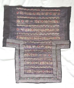Antique Chinese Baby Carrier Ethnic Miao Embroidered Textile Decor - Picture 1 of 7