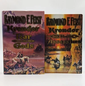 Krondor Series Books 2 & 3 by Raymond E. Feist The Assassins Year Of The Gods - Picture 1 of 11