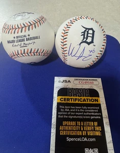 Pelota de béisbol OML firmada por los Tigres de Detroit WENCEEL PEREZ JSA - Imagen 1 de 1