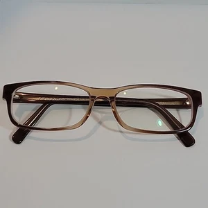 Prada VPR12E Brown Rectangle Eyeglasses FRAMES ONLY 54-16 140 Italy 2AV-101 - Picture 1 of 12