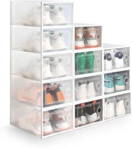 Stackable Shoe Storage Boxes - Premium Quality, Durable & Space-Saving - Picture 1 of 7