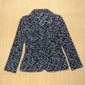 St. John Nordstrom Blazer Women's Black Tweed Knit Jacket Old Money Chic Women 4 - Picture 1 of 6