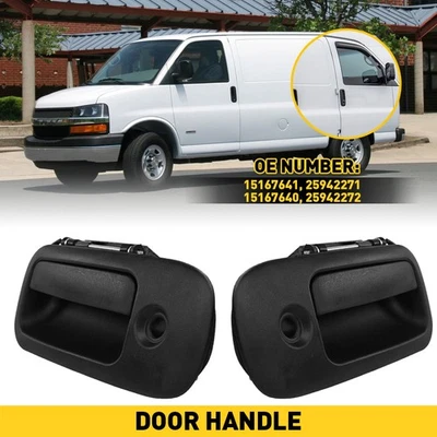 Exterior Front Door Handle For 96-2009 Chevrolet Express 1500 Set of 2 Primed - Imagem 1 de 4