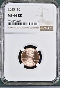 2025 LINCOLN UNION SHIELD CENT PENNY NGC MS66RD BU UNC DETAILED COIN #H - Picture 1 of 2