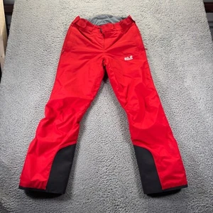 Jack Wolfskin Snow Pants Mens XS Red Polyester Straight Adjustable Snowboading - Picture 1 of 11