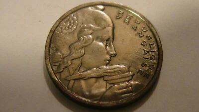 1954 B 100 FRANCS FRENCH FRANCE COPPER NICKEL COIN BEAUMONT LE ROGER - Image 1 of 4