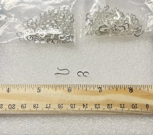 Hook And Eye Clasps 10 x 6mm Silver Plated Findings 200 Count - Picture 1 of 2