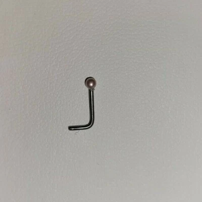 Bola de recubrimiento de perlas Nariz L Curvada Acero quirúrgico 316L - Elige Foto 1 de 2