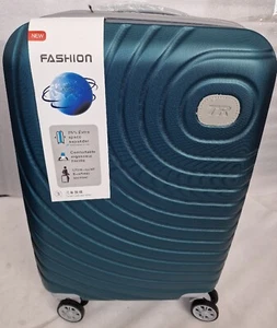 TR Hardcase PC + ABS erweiterbar leichter Kabinenkoffer 8 Rad GRÜN + grau - Bild 1 von 9