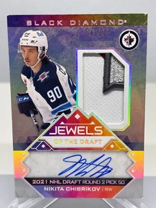 24-25 Nikita Chibrikov Jewels Of The Draft 54/99 #JD-NC AUTO Black Diamond Jets - Imagen 1 de 2