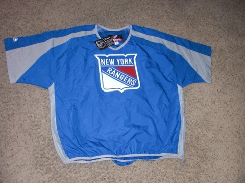 Vintage NEW YORK RANGERS sewn Majestic short sleeve lightweight Pullover M NEW Cover