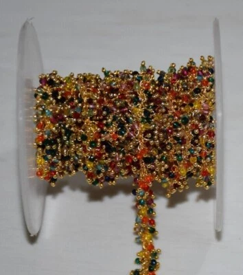 Cadena rosario multi cuentas hidráulicas de 2 mm cadena con cuentas para hacer joyas uvas cadena para vientre Foto 1 de 4