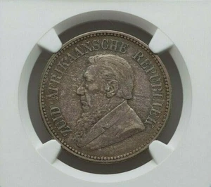 1894 SOUTH AFRICA PAUL KRUGER SILVER 2 1/2 SHILLINGS NGC XF-45 KM7 - Picture 1 of 4