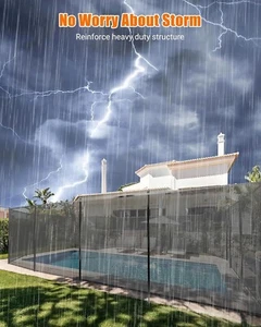 Pool Fences 4 X 48 FT for Inground Pool, Easy DIY Installation Pool Safety Fence - Picture 1 of 7