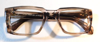 Marco de gafas vintage ELITE OPTICAL Maurice 6 (Brn Slk) 50/24 nuevo stock antiguo #H4 Foto 1 de 4