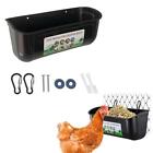Large Capacity Hanging Feeder Trough For Cages Quail UK Poultry Drinker K9Z6