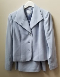 Calvin Klein Size 8 Blazer and Dress Skirt Baby Blue Business Casual - Picture 1 of 8
