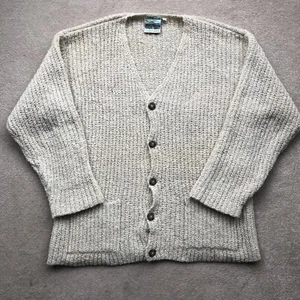 Gaeltarra Vintage Women’s Chunky Knit Oversized Wool Cardigan Cream Size S / M - Picture 1 of 12