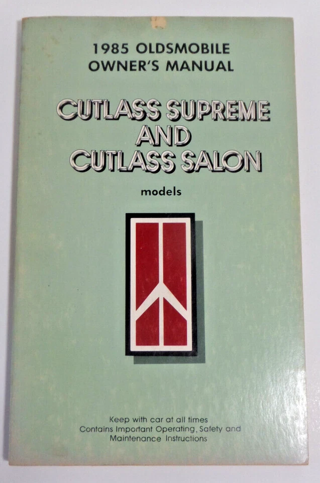 1985 Oldsmobile Cutlass Supreme / Salon owner's manual - Image 1 of 1