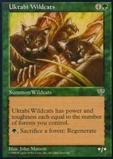 1x Uktabi Wildcats MTG Mirage NM Magic Regular