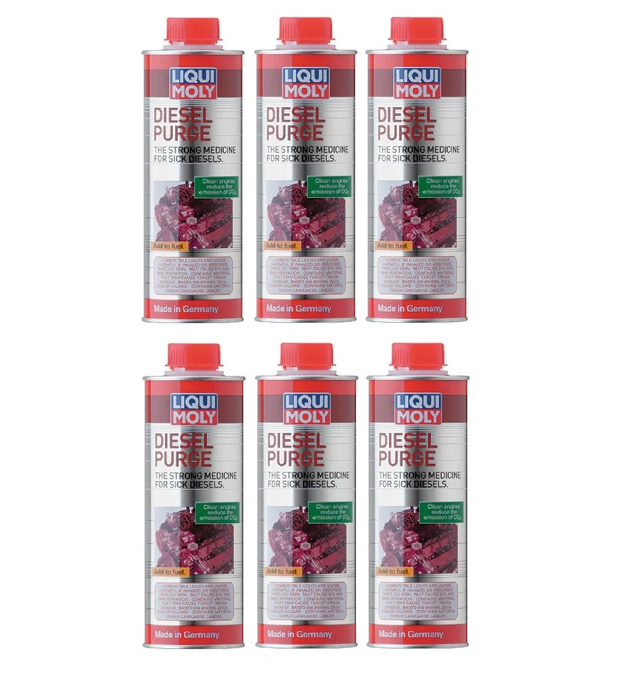 x6 PACK 500 ml Lata Liqui Lubro Moly PURGA DIESEL Combustible Aditivo Inyector Limpiador Foto 1 de 1