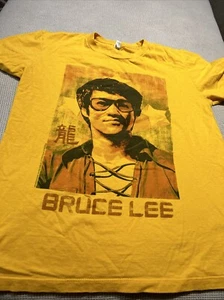 Bruce Lee Shirt Size Small Yellow Karate Martial Arts Movies - Picture 1 of 7