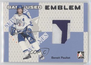 2006 ITG Heroes and Prospects Game-Used Emblems Benoit Pouliot #GUE-41 Rookie RC