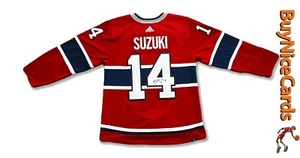 Maglia Adidas Nick Suzuki Montreal Canadians rossa autografata con UD COA - Foto 1 di 4