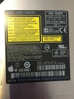 Apple iMac A1311 21.5” A1312 27” DVD-RW Optical Superdrive DVR-TS09PC 678-0586C - Image 1 of 2