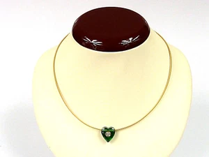 Elegant Necklace - Niessing - Heart Amulet + Brilliant Approx. 0,10ct - 750er - Picture 1 of 9
