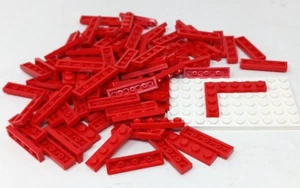 LEGO Parts 1 x 4 Plate Red  No. 3710 Qty 100 Excellent Condition #D-10 - Picture 1 of 4