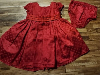 NUEVO SIN ETIQUETAS Vestido y florecientes Wonder Niños Niñas Rojo Forrado Navidad 18 Meses Foto 1 de 4