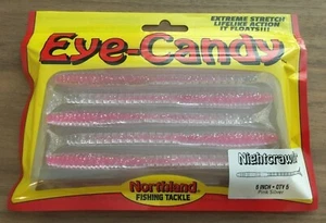 Northland Fishing Tackle - Eye-Candy Nightcrawler - 6" 5/Card - Multiple Color - Picture 1 of 14