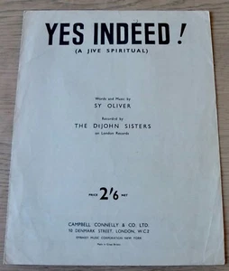 Sy Oliver Ja Indeed! (Ein Jive Spirituell) Original Notenblatt (1960) England - Bild 1 von 3