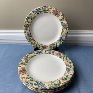 Royal Doulton Everyday Jacobean Salad Plates 8”  1996 Set Of 4 GUC - Picture 1 of 5